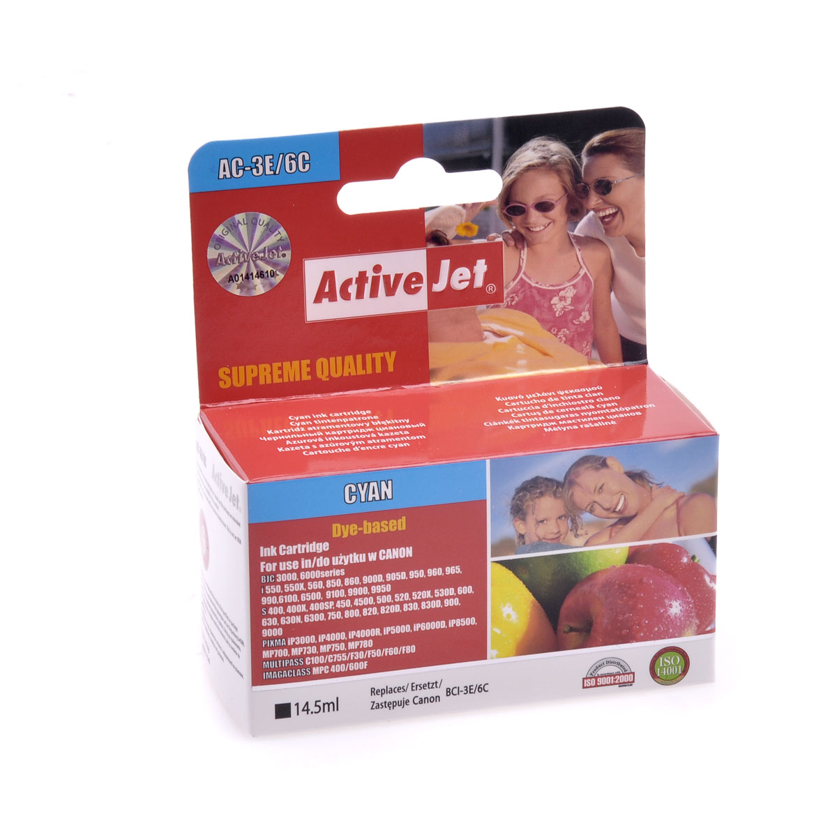 ActiveJet CI-3e/6C ink cartridge for Canon printers, cyan