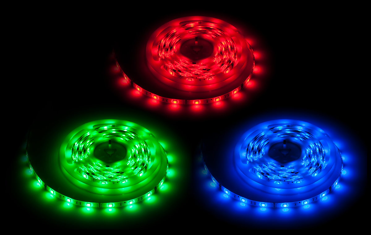 Комплект освещения: лента 5050 SMD на 150 светодиодов, блок питания и контроллер цвета