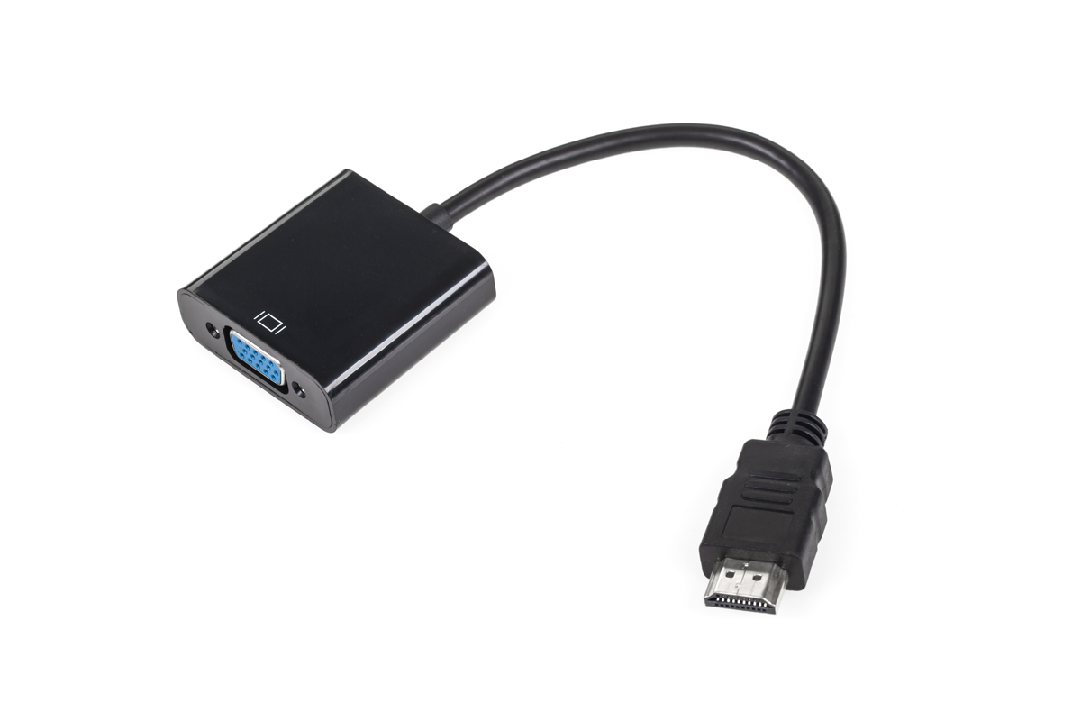 Переходник HDMI-штекер — VGA-гнездо с аудиовыходом