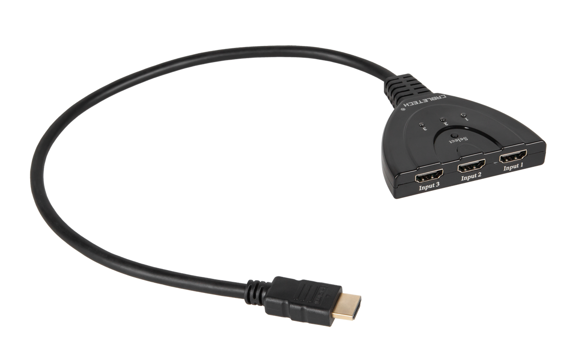 HDMI-переключатель с кабелем, 2 входа / 1 выход