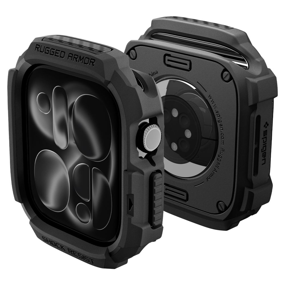 Чехол Spigen Rugged Armor для Apple Watch 42 mm – матовый чёрный